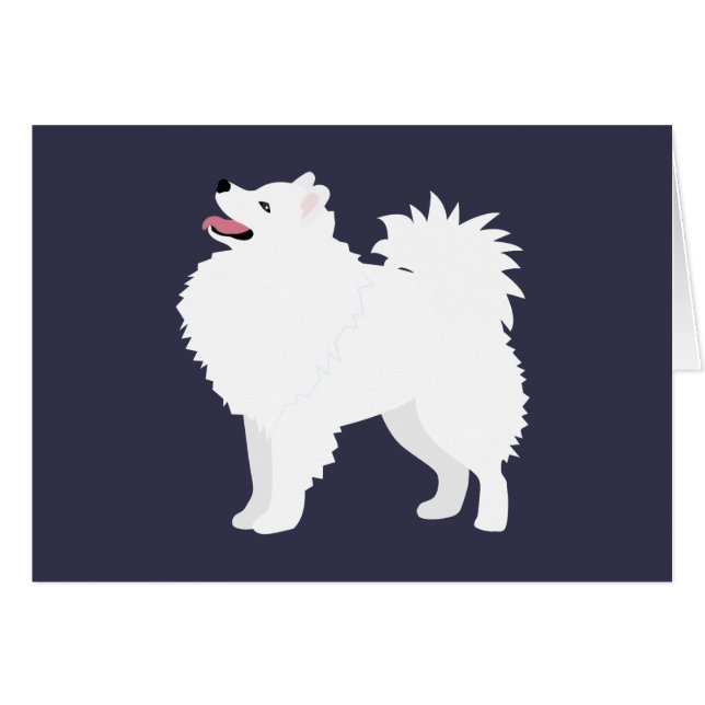 American Eskimo Dog Dog Breed Silhouette (Front Horizontal)