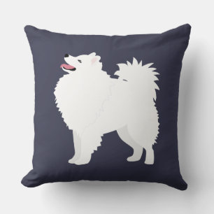 American Eskimo Dog Dog Breed Silhouette Cushion