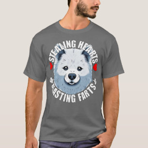 American Eskimo Dog Funny Stealing Hearts Blasting T-Shirt