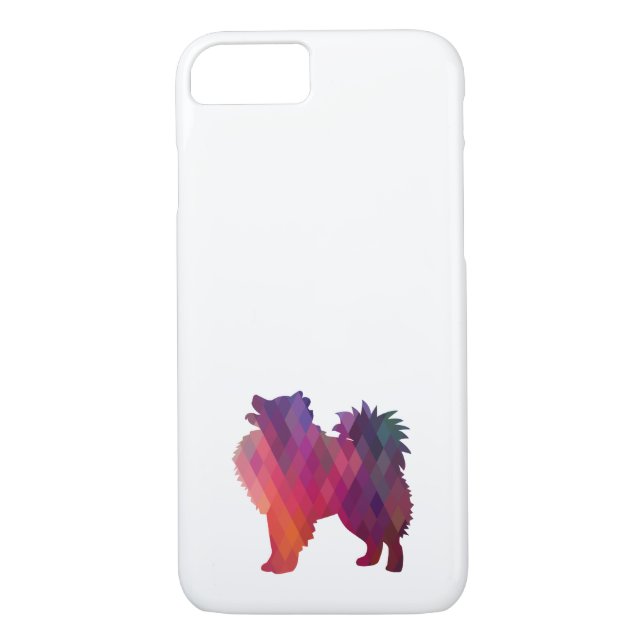 American Eskimo Dog Geo Silhouette Purple Case-Mate iPhone Case (Back)