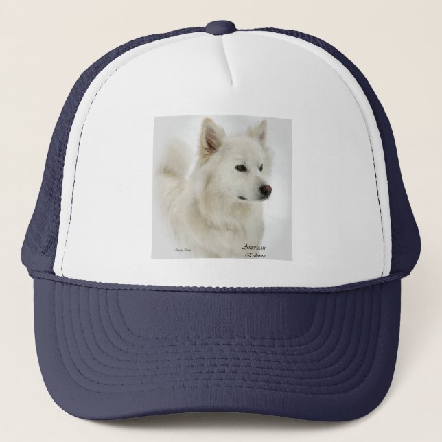 American Eskimo Dog Gifts Trucker Hat (Front)