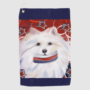 American Eskimo Dog Golf Towel