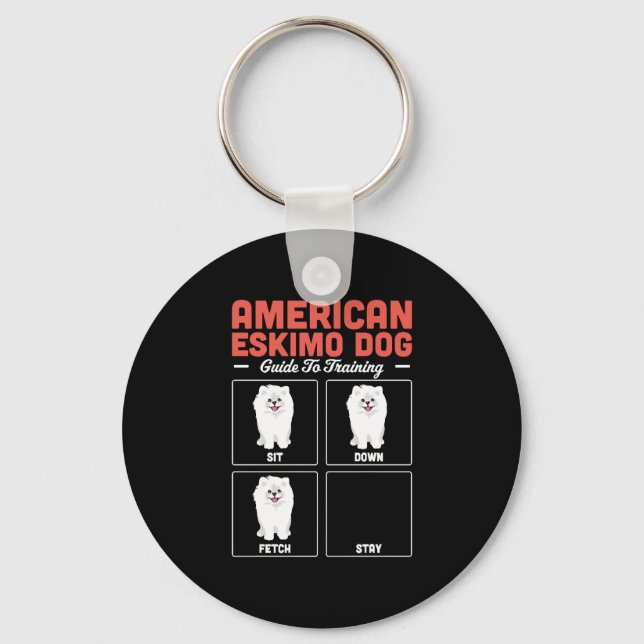 American Eskimo Dog Guide To Training Key Ring (Front)