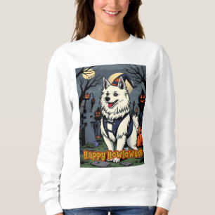 American Eskimo Dog Happy Howloween Sweatshirt