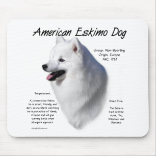American Eskimo Dog History; All About Eskies Mouse Pad