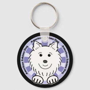 American Eskimo Dog Key Ring