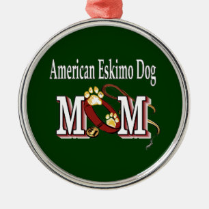 American Eskimo Dog MOM Metal Tree Decoration