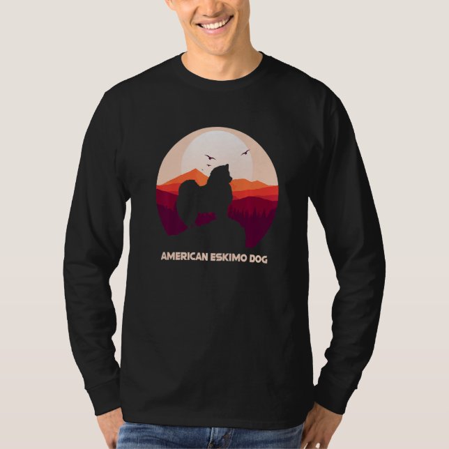 American Eskimo Dog Mountain for Hikers T-Shirt (Front)