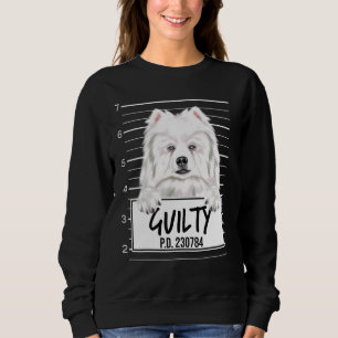 American Eskimo Dog Mugshot Guilty Dog Sweatshirt