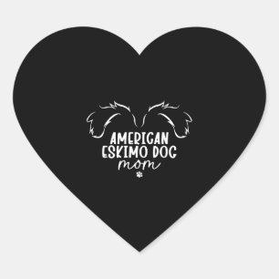 American Eskimo Dog Mum Heart Sticker