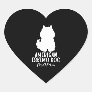American Eskimo Dog Mum Heart Sticker