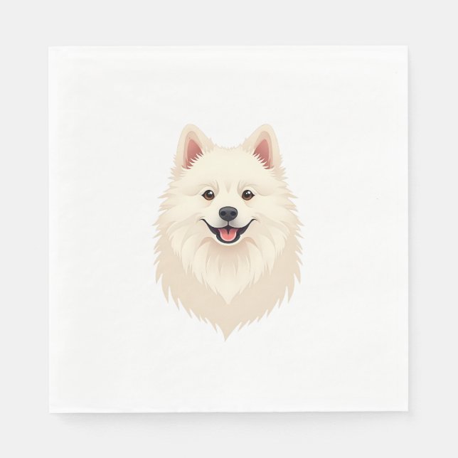 American Eskimo Dog Napkin (Front)
