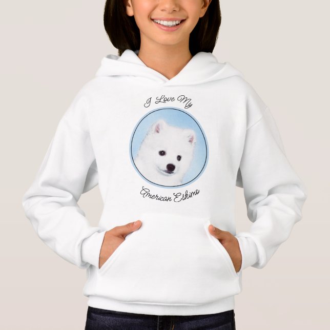 American Eskimo Dog Painting - Original Dog Art (Front)