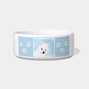 American Eskimo Dog Painting - Original Dog Art Bowl