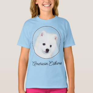 American Eskimo Dog Painting - Original Dog Art T- T-Shirt