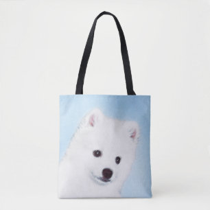 American Eskimo Dog Painting - Original Dog Art Tote Bag