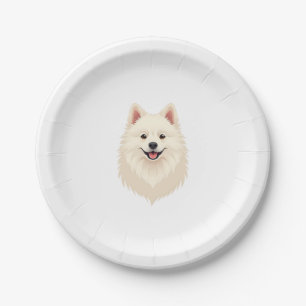 American Eskimo Dog Paper Plate