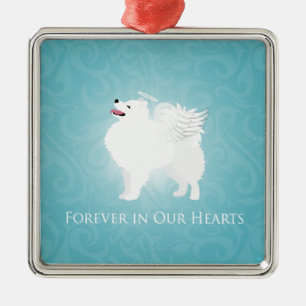 American Eskimo Dog Pet Loss Sympathy Design Metal Tree Decoration