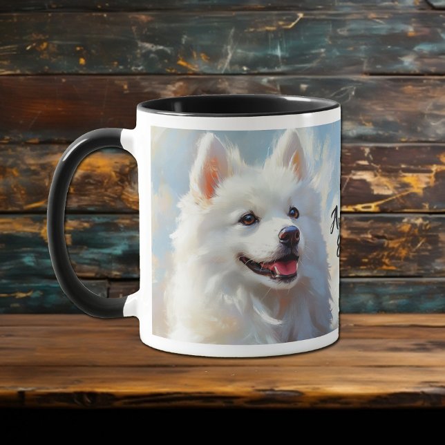 American Eskimo Dog Portrait  Mug (Creator Uploaded)