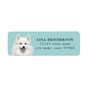 American Eskimo Dog Return Address Labels