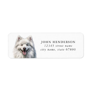 American Eskimo Dog Return Address Labels