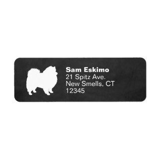 American Eskimo Dog Silhouette Return Address