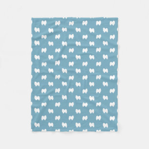 American Eskimo Dog Silhouettes Eskies Pattern Fleece Blanket