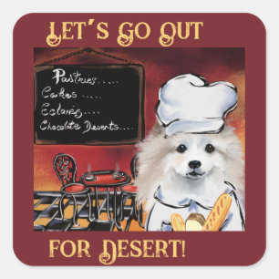 American Eskimo Dog Square Sticker