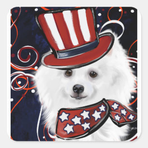 American Eskimo Dog  Square Sticker