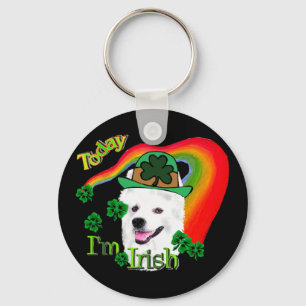 American Eskimo Dog St Patricks Key Ring