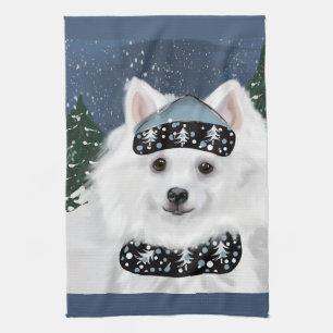 American Eskimo Dog Tea Towel
