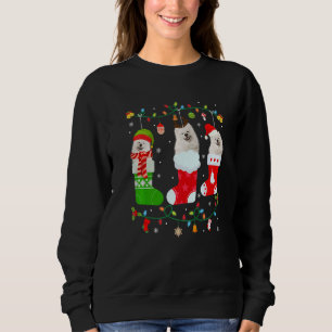 American Eskimo Dog Three Christmas Socks Sweater