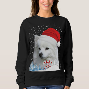 American Eskimo Dog Ugly Christmas Sweater Santa H