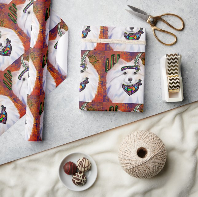 American Eskimo Dog  Wrapping Paper (Crafts)
