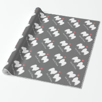 American Eskimo Dogs Wedding with Custom Text