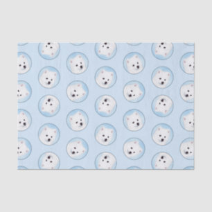 American Eskimo Eskie Puppy Painting Cute Dog Art Tissue Paper
