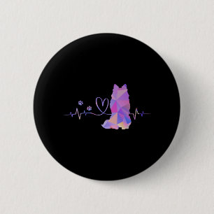 American Eskimo Heartbeat 6 Cm Round Badge