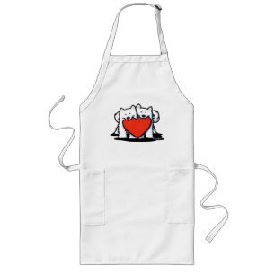 American Eskimo Heartfelt Duo Adult Apron