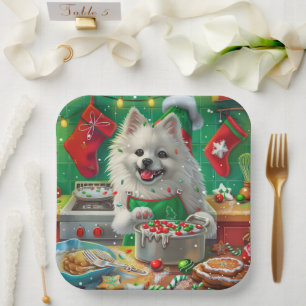 American Eskimo Holiday Baking: Festive Christmas Paper Plate