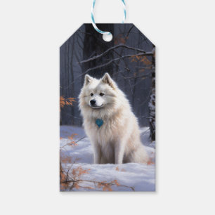 American Eskimo Let It Snow Christmas  Gift Tags