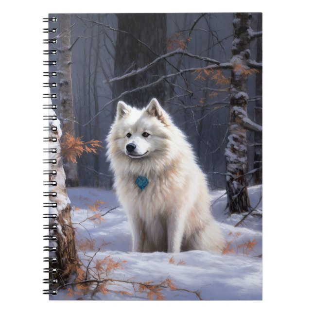 American Eskimo Let It Snow Christmas  Notebook (Front)
