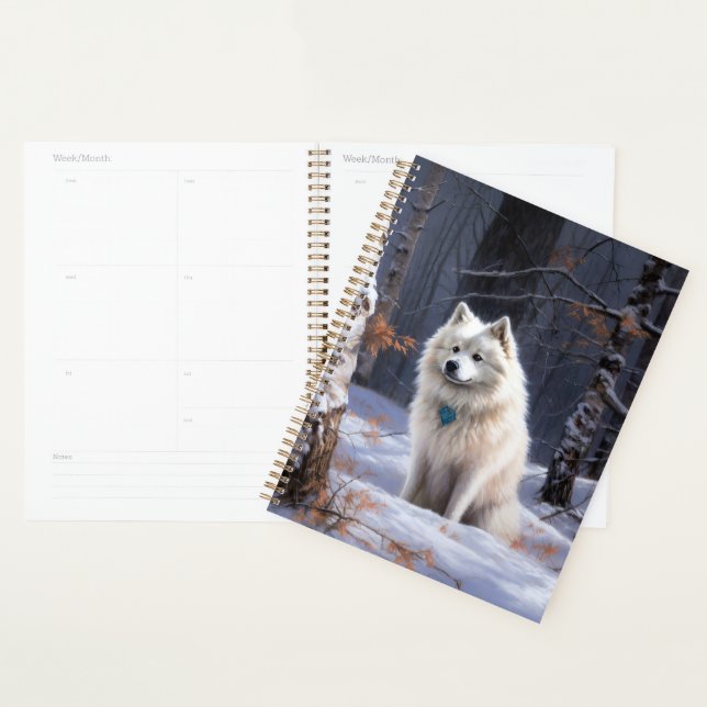 American Eskimo Let It Snow Christmas  Planner (Display)