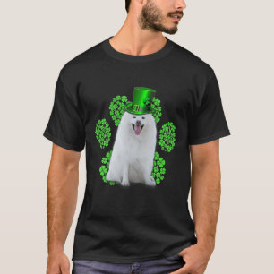 American Eskimo Shamrock Paw Clovers St Patrick's T-Shirt