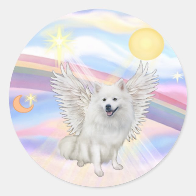 American Eskimo Spitz Classic Round Sticker (Front)