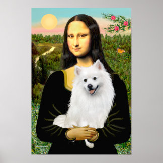 American Eskimo Spitz  - Mona Lisa Poster