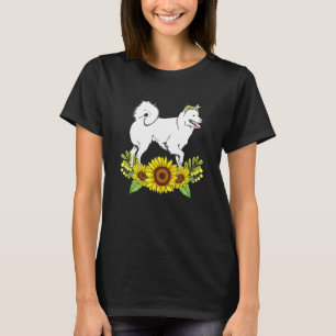 American Eskimo Sunflower Dog T-Shirt