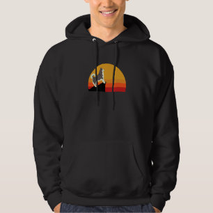 American Eskimo Sunset Dog Pet Mountain Orange Yel Hoodie