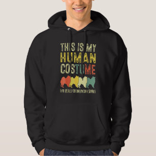 American Eskimo This Is My Human Costume Retro Dog Hoodie