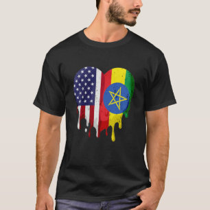 American Ethiopian Heritage Month Ethiopia Flag He T-Shirt