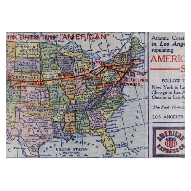 AMERICAN EXPRESS SHIPPING CUTTING BOARD (Front)